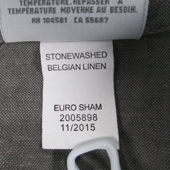 RESTORATION HARDWARE EURO SQUARE LINEN PILLOW SHAM + DOWN ALTERNATIVE PILLOW - Picture 8 of 16